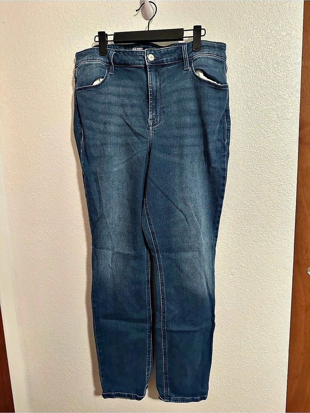 Old Navy Wow Straight High-Rise Straight Leg Jeans Waist 14 Blue